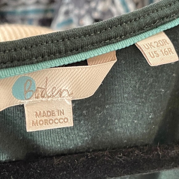 BODEN Chatsworth Mabel Lock & Key Long-Sleeve Green Dress, Size 16 - Picture 9 of 11